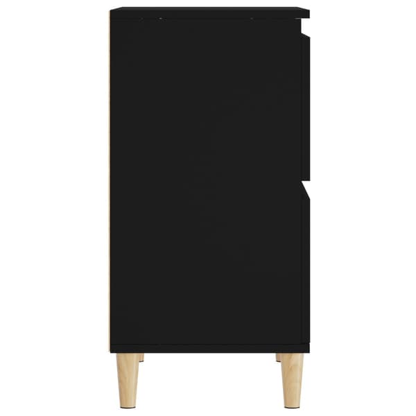 vidaXL kommode, sort, 60x35x70 cm, træbaseret materiale