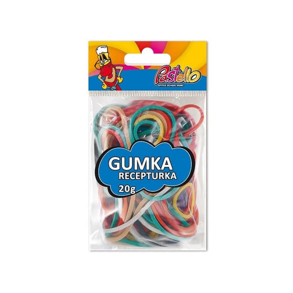 Gummibånd 20g blanding af farver