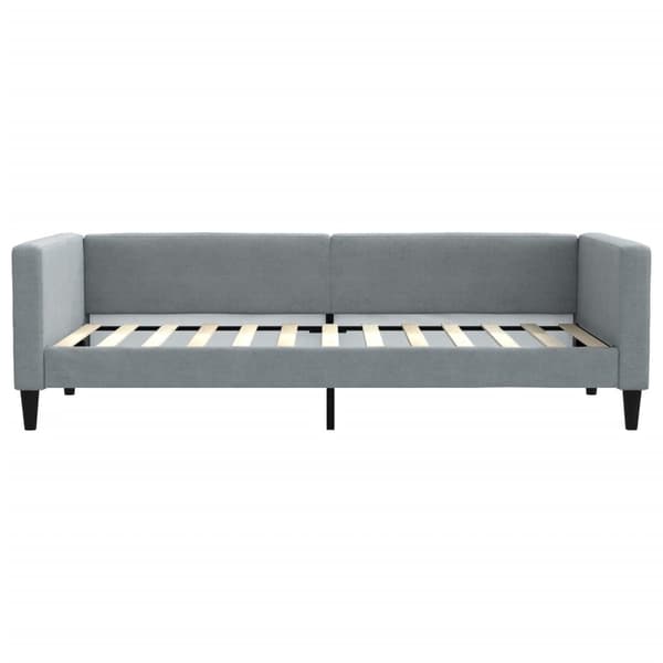 vidaXL Bäddsoffa ljusgrå 90x200 cm tygklädd