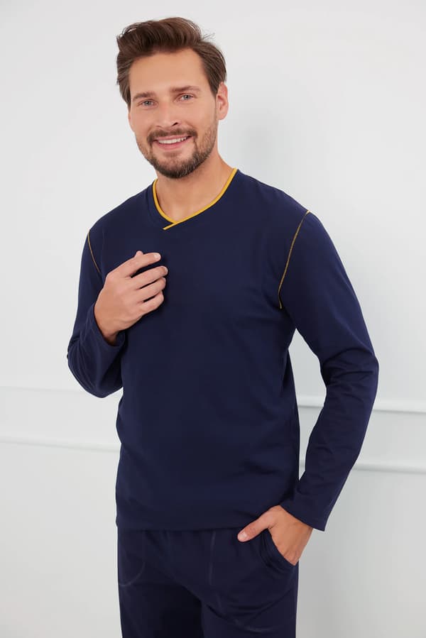 Ludwik herrpyjamas långärmad, långbyxor XL