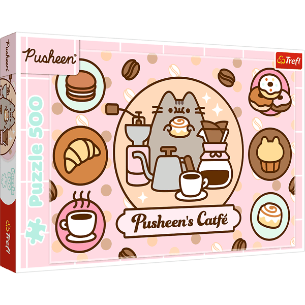 Trefl Pusheen i kaféet pussel 500 bitar
