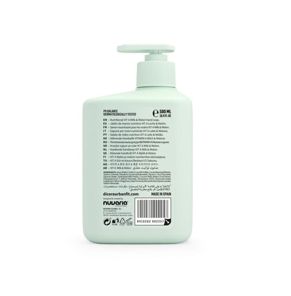 Dicora Urban Fit A-vitamiini Melon & Milk käsisaippua (500 ml)