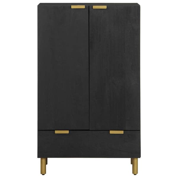 vidaXL skab, sort, 60x33x100 cm, træbaseret materiale