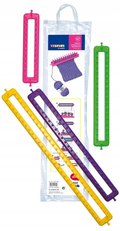 Stickvävstol med ram för halsdukar, tröjor, strumpor, 4-pack