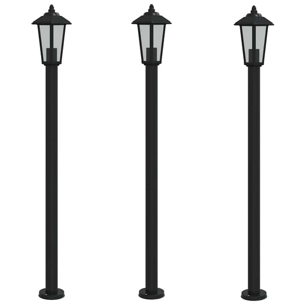 vidaXL havelamper, 3 stk., sort, 120 cm, stål