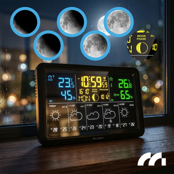 Trådløs WiFi Vejrstation Termometer Barometer App Sensor Daily5000M