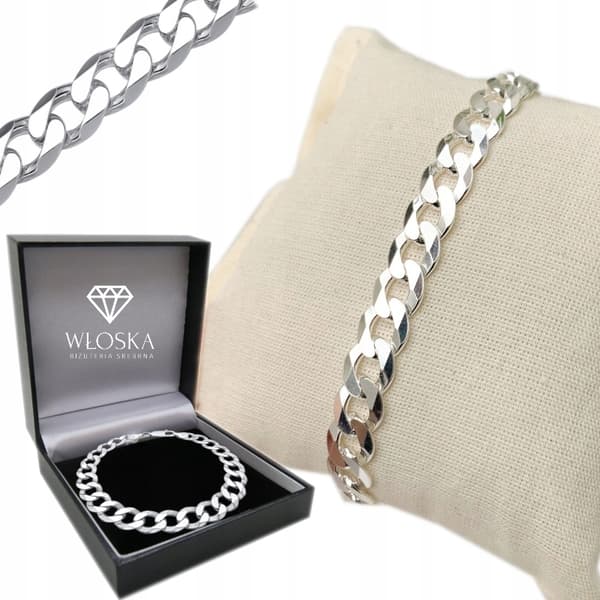 Sølv herrearmbånd 925 SØLV Diamant 6mm Gave
