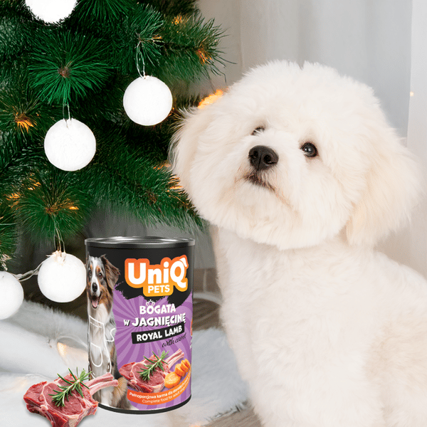 Våtfoder för hundar, burk UniQ Pets Royal Lamb 375g
