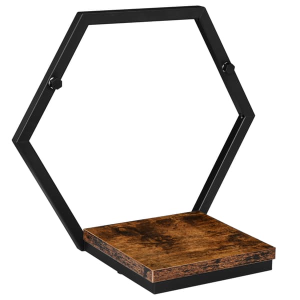 Honung Rustik loft sort metalhylde blomsterstativ