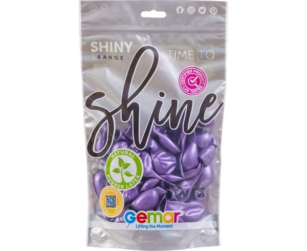 Kiiltävät violetit ilmapallot 13 cm 100 kpl