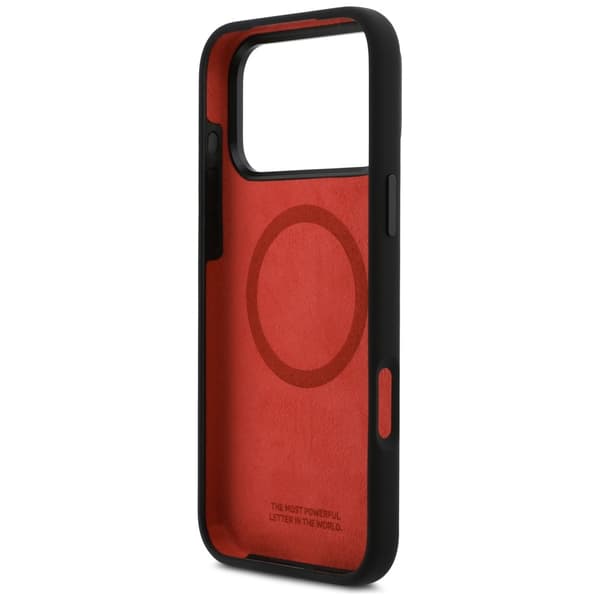 BMW M Silicon Horizontal Line MagSafe -kotelo iPhone 17 Pro Maxille, musta