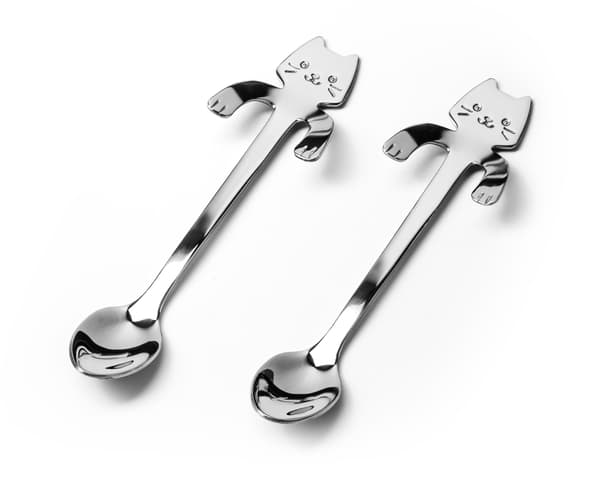 Kattskedar 2 st. SILVER