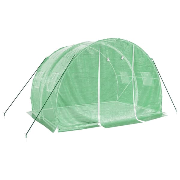 vidaXL Växthus med stålram, 6 m², 3x2x2 m