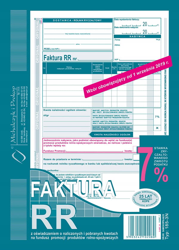 ALV-LASKU RR MAATALOUSYRITYKSILLE A5 185-3N