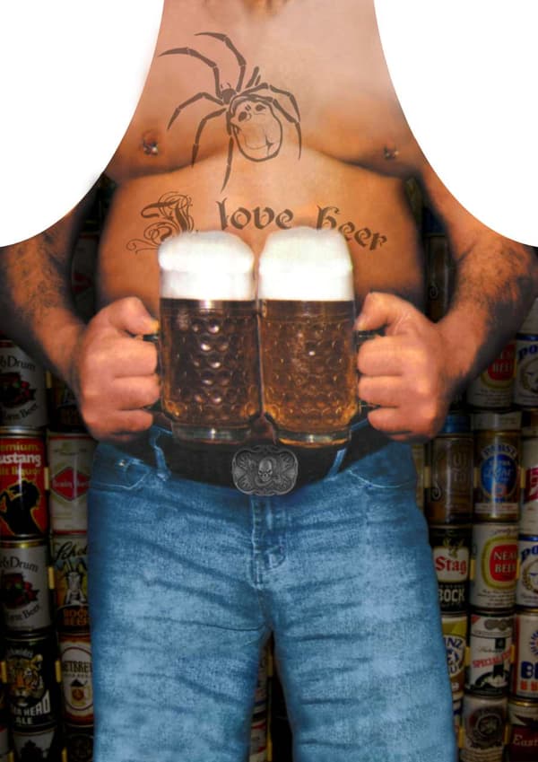 SEXET FORKLÆDE KØKKENFORKLÆDE ØL F06