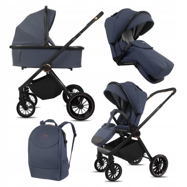 BabyLux CASTOR 2-i-1 klapvogn, gondol, let, foldbart sæt