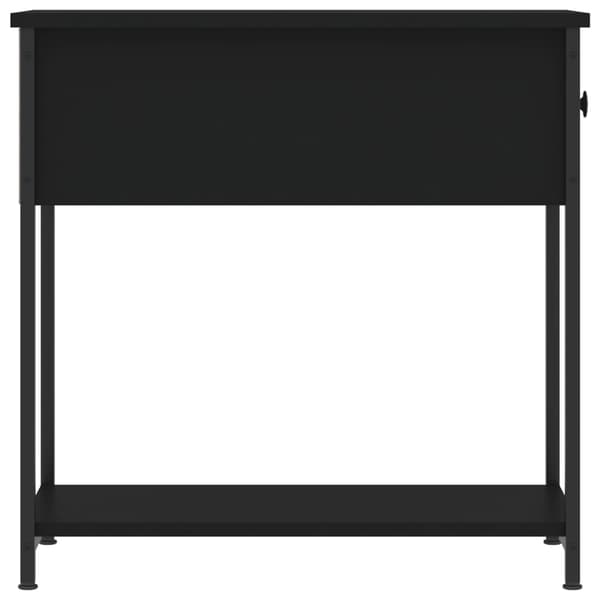 vidaXL sengebord, sort, 30x60x60 cm, træbaseret materiale