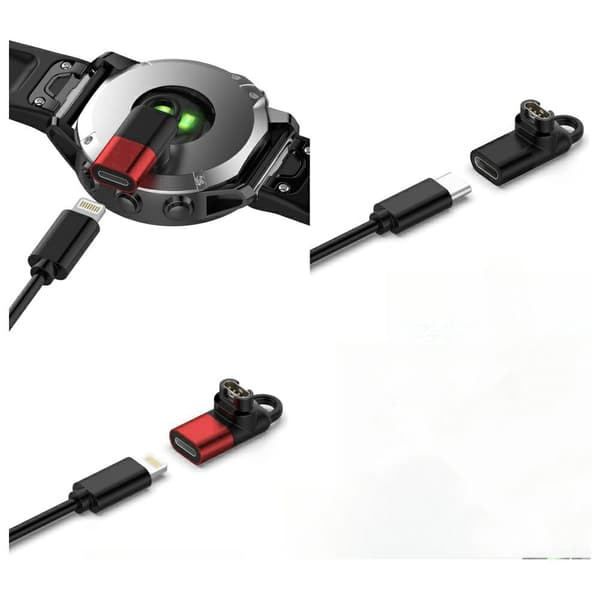 Beline Lightning-sovitin Garmin-kellojen lataamiseen, punainen