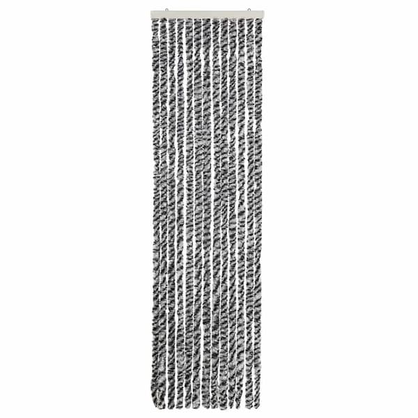 vidaXL insektnet, grå, sort og hvid, 56x185, chenille