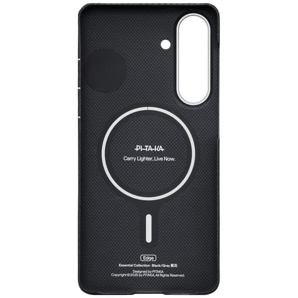 PITAKA Edge-cover MagSafe til Galaxy S26 sort og grå