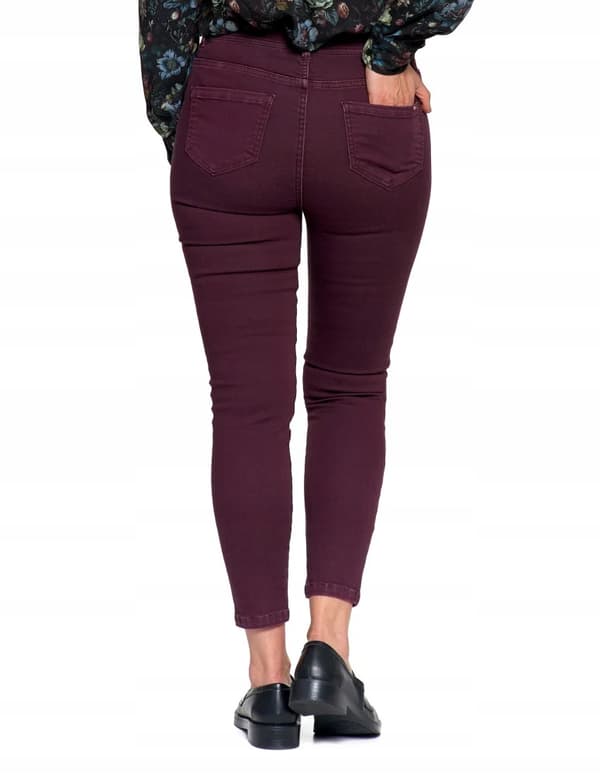 Dambyxor med elastiska midjor, eleganta, hög midja, MORAJ L LILA