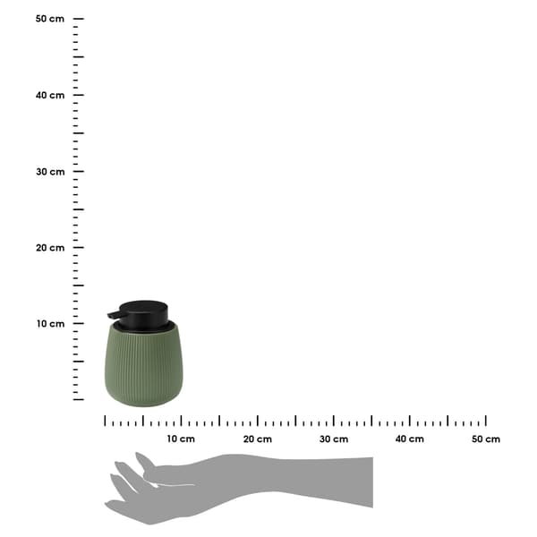 Grøn riflet sæbedispenser