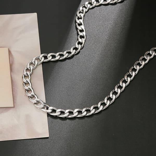 BRED Herrkedja Silverkedja 60cm Diamant + GRATIS