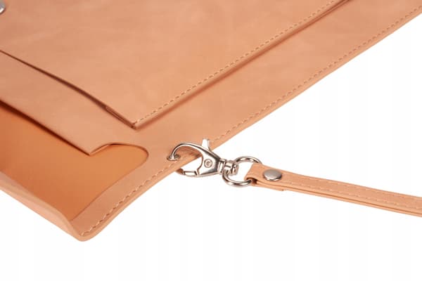 A4-mappe med lomme, beige nubuck 4352