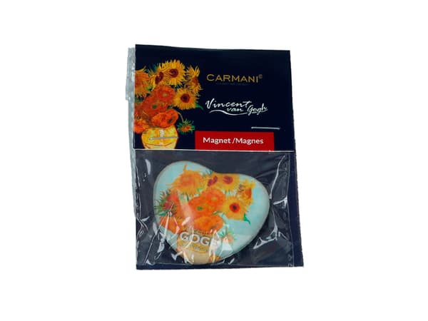 Hjärtmagnet - V. van Gogh, Solrosor (CARMANI)