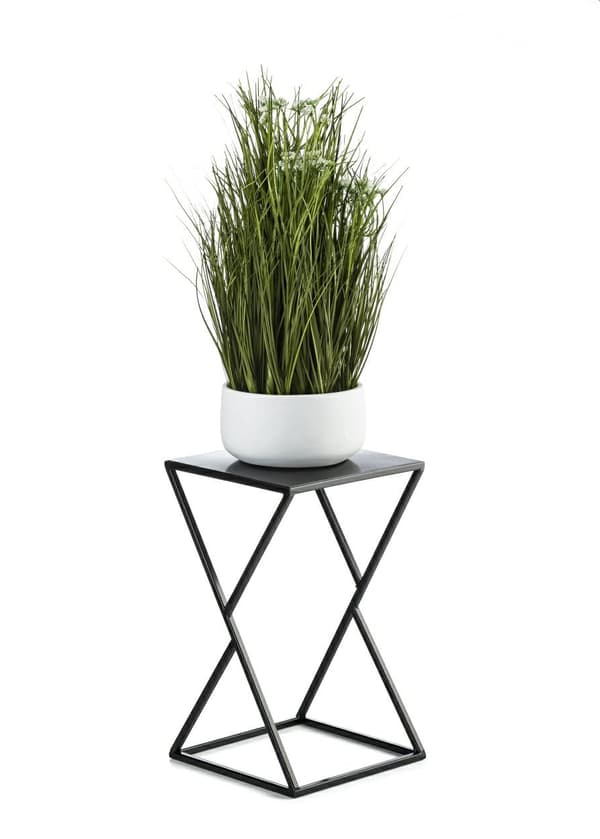 Moderni LOFT musta kukkateline 40 cm