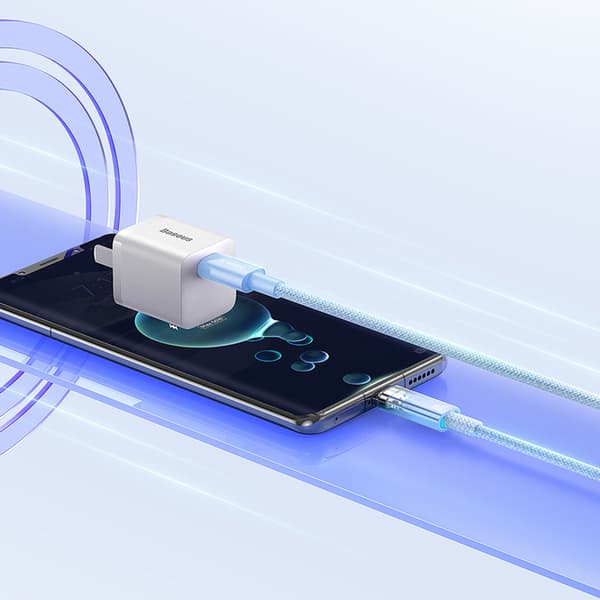 Explorer-kabel med temperatursensor USB-C 100W 1m - Blå