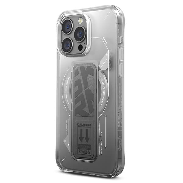 Skinarma Helio-etui med stativ til MagSafe til iPhone 16 Pro Max Titanium