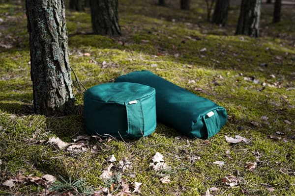 Bovete yogabolster, grön bomull