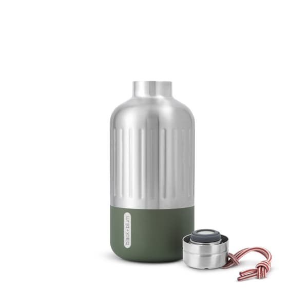 EXPLORER 650 ml teräspullo, oliivinvihreä / Musta+Blum
