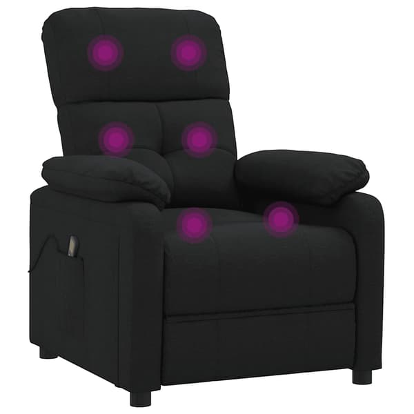 vidaXL massagestol, sort, stofbetræk