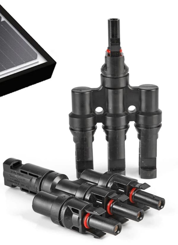Solcellestik MC4 Parallel T-stykke til paneler 1000V DC 32A IP67