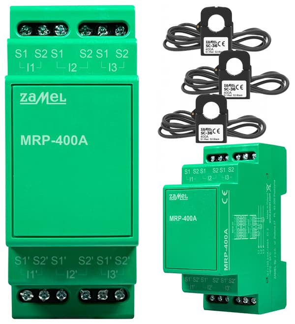 Zamel 400A transformatorutbyggnadsmodul för MEW-01 med 3xSC36 transformatorer