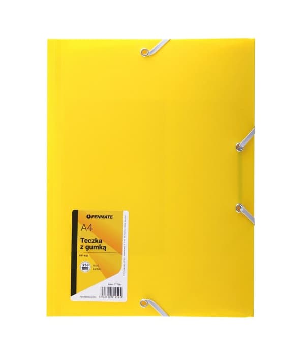Kansio kuminauhalla A4 PP-101 keltainen PENMATE