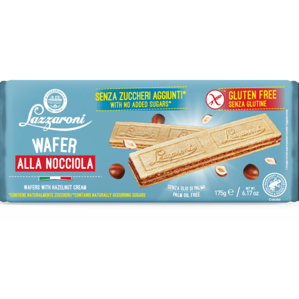 Lazzaroni glutenfri hasselnøddevafler 175g