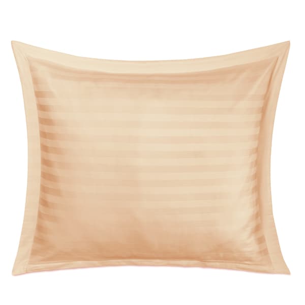 Pudebetræk 70x80 bomuld med bambusfiber, beige striber