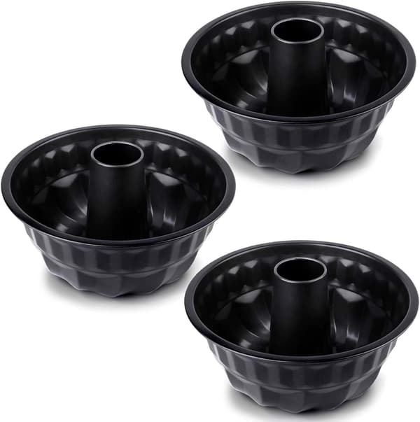 Sorte non-stick kageforme, 3 stk.