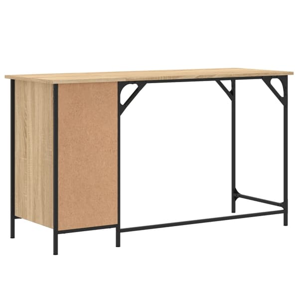 vidaXL computerbord, Sonoma eg, 131x48x75 cm