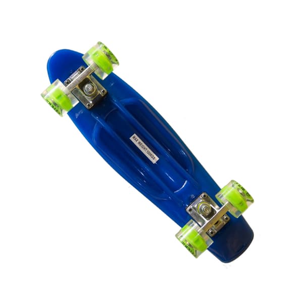 MASTER 22 Skateboard med Lysende Hjul - Blå