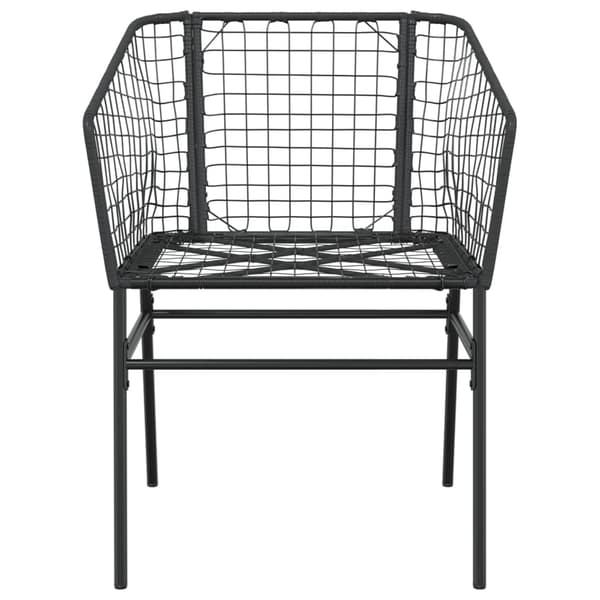 vidaXL havestole, sæt med 2, sort, polyrattan