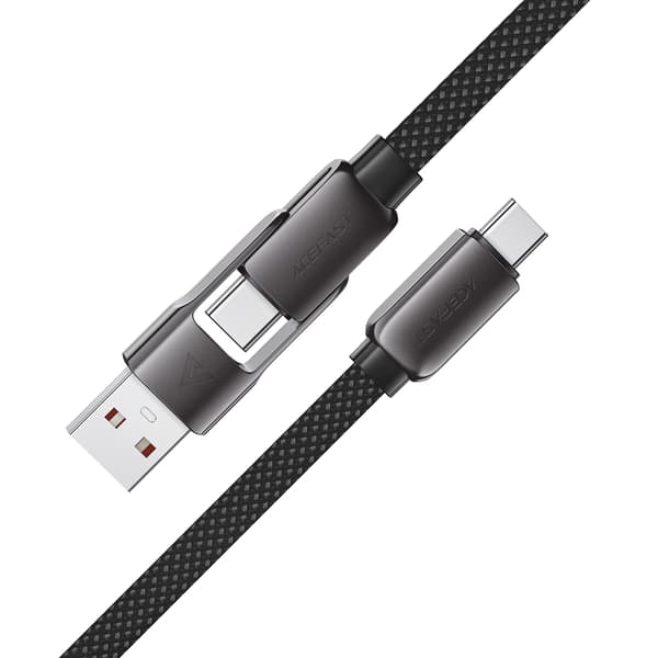 USB-C-kabel - USB-A / USB-C 480Mb/s 3A 1,2m - sort