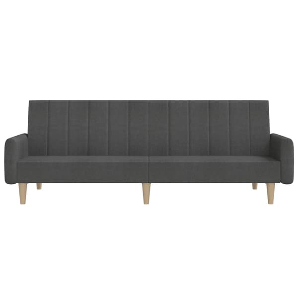 vidaXL 2-sits bäddsoffa, mörkgrå, klädd i tyg