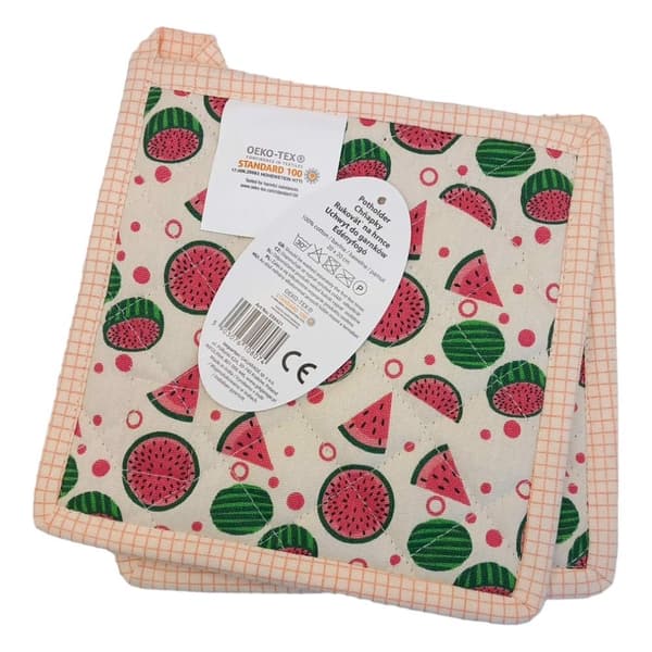 Grytlappunderlägg 20x20 2 st Vattenmelon