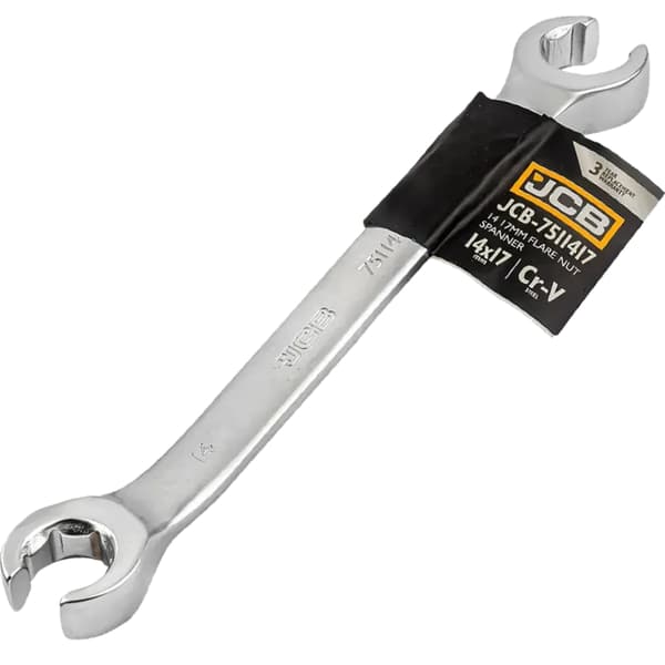 JCB SPLIT RINGNØGLE 14x17 mm 2-SIDET Cr-V 6-VINKEL