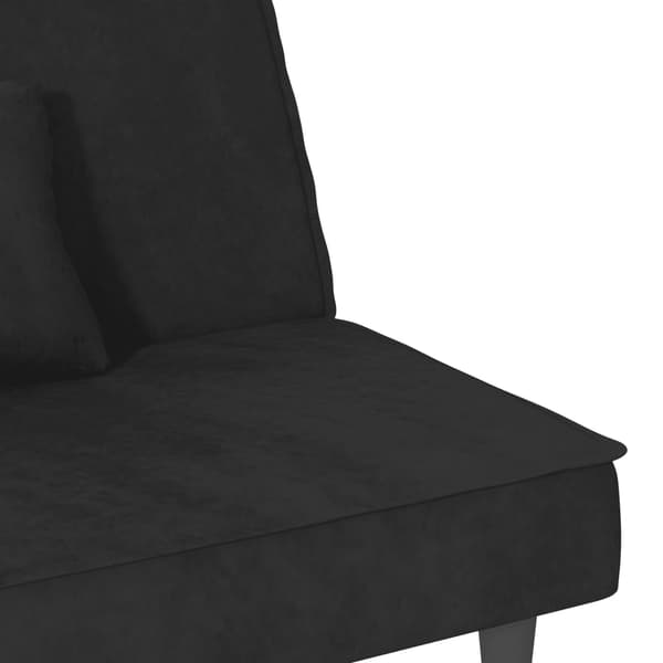 vidaXL sovesofa, sort, fløjl