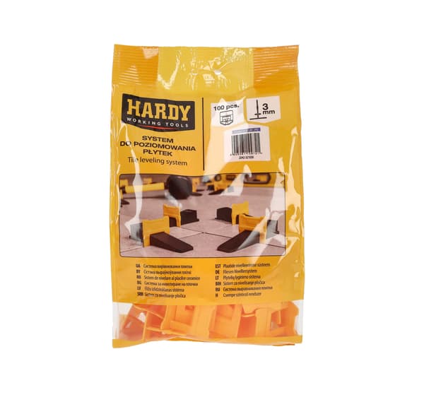 Hardy nivelleringssystemklips 3 mm 100 stk.